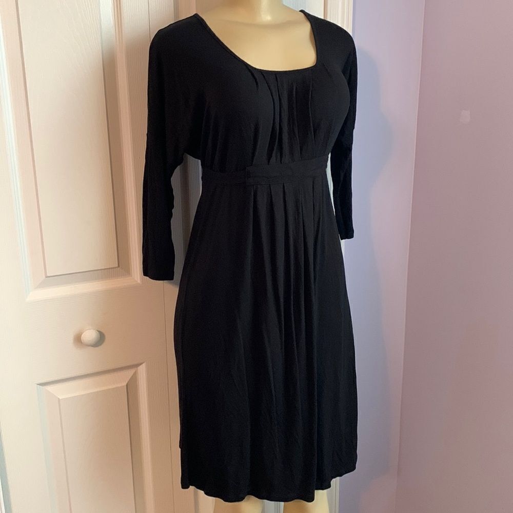 Old Navy Maternity Pleated Front Empire Waist Knee Length Midi Dress